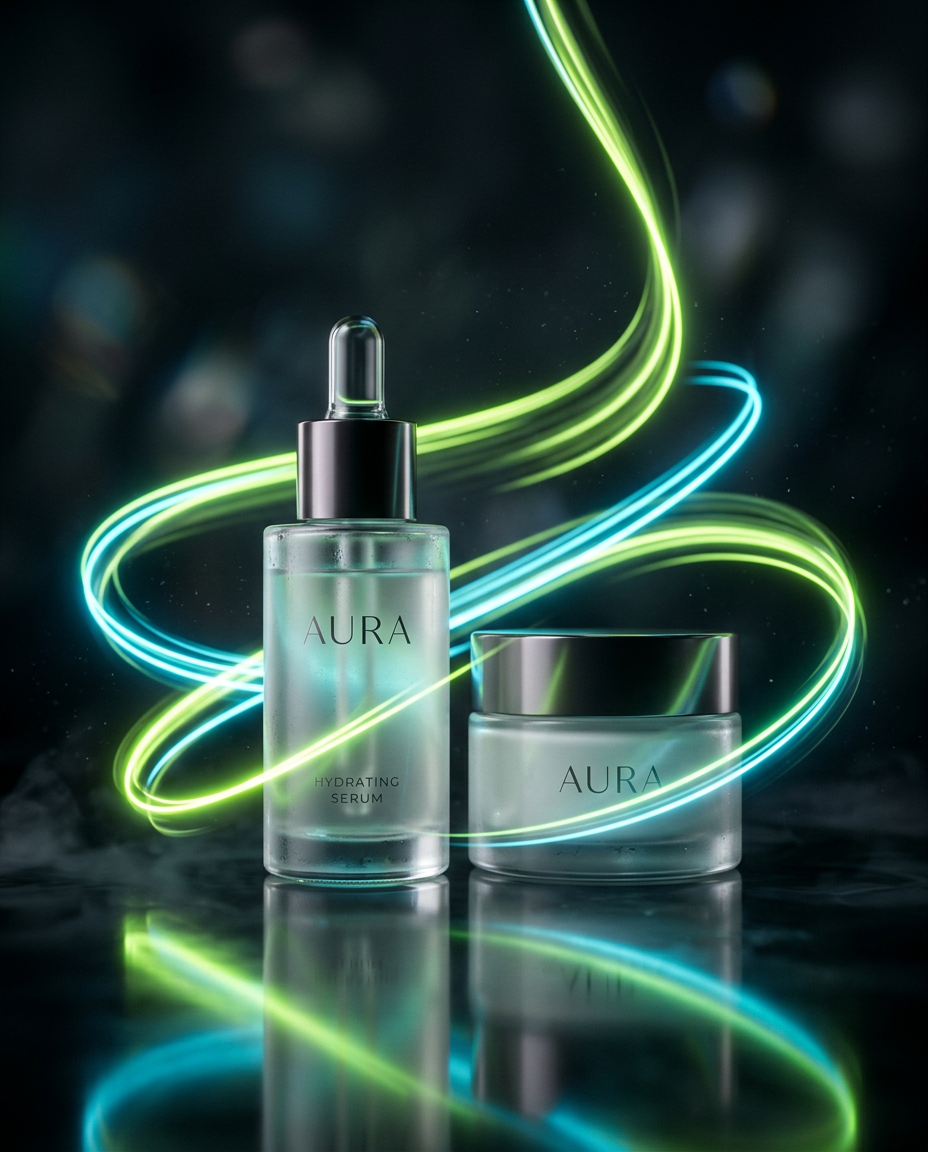 Premium skincare product key art