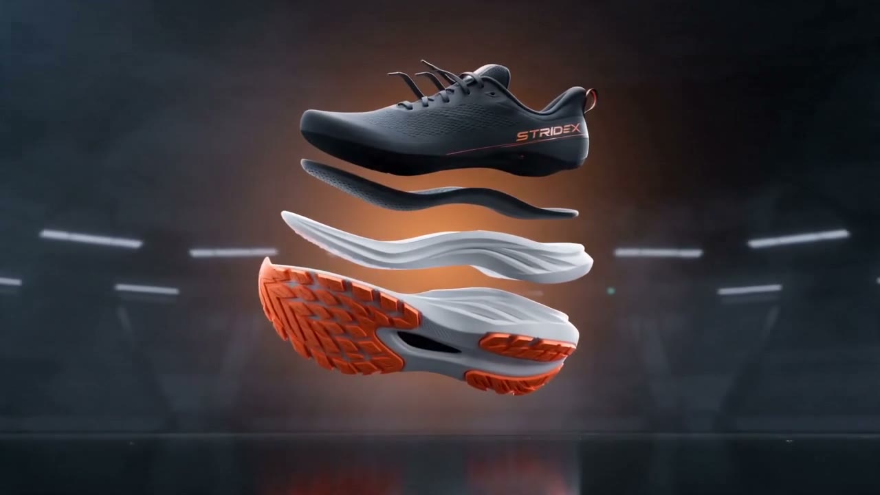 Footwear motion design for Shopify example
